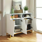 Meuble de rangement buffet de 40" avec 4 portes et étagères réglables