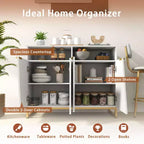 Meuble de rangement buffet de 40" avec 4 portes et étagères réglables