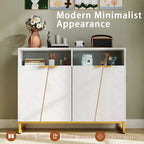 Meuble de rangement buffet de 40" avec 4 portes et étagères réglables