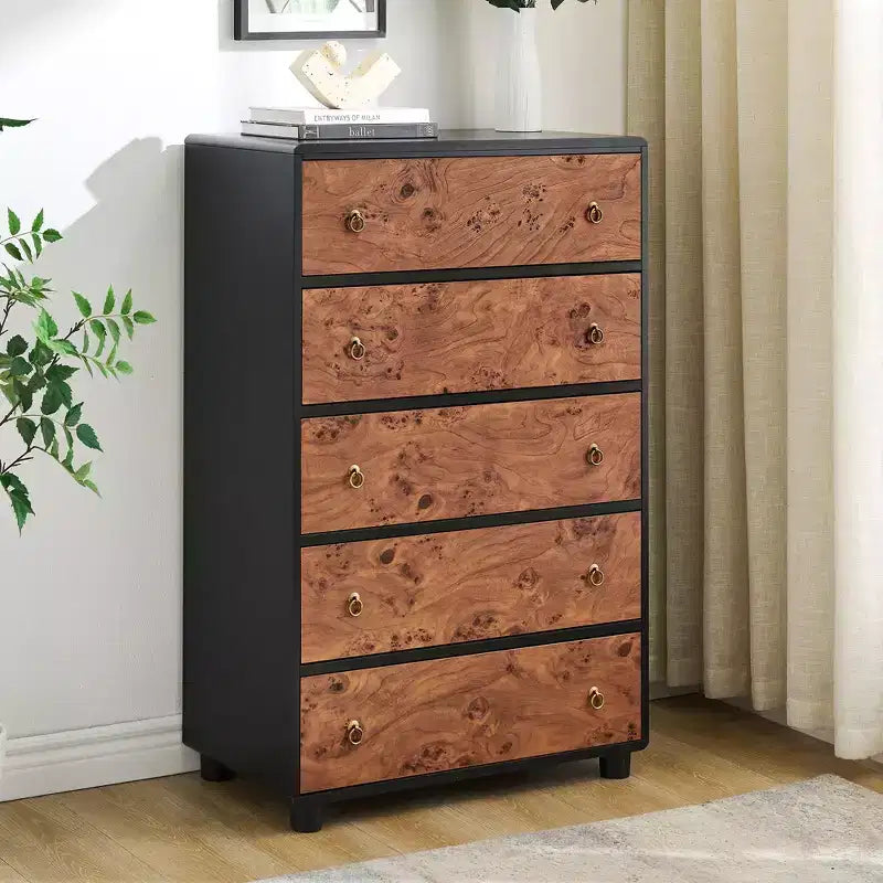 Commode moderne en bois avec tiroirs - Finition chêne naturel