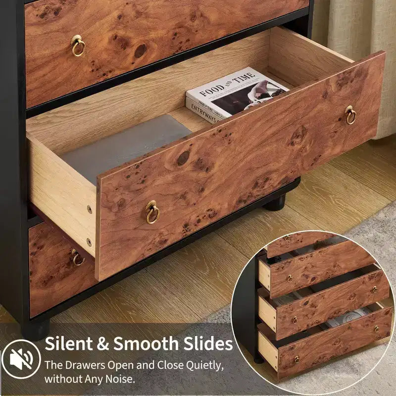 Commode moderne en bois avec tiroirs - Finition chêne naturel