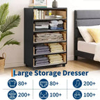 Commode moderne en bois avec tiroirs - Finition chêne naturel