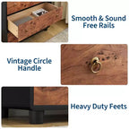 Commode moderne en bois avec tiroirs - Finition chêne naturel