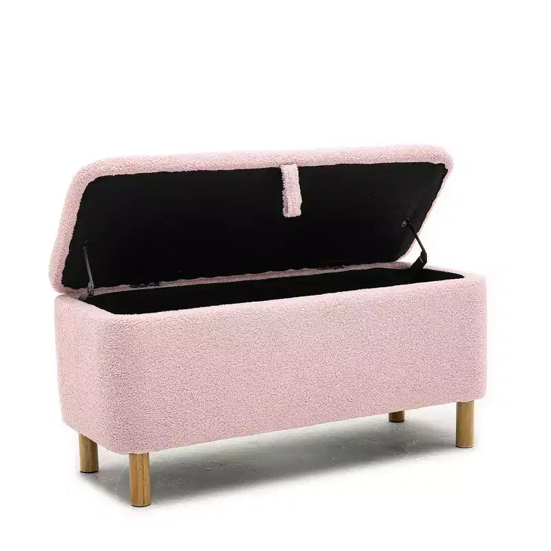 Banc de rangement ottoman avec couvercle à charnière