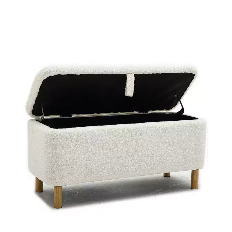 Banc de rangement ottoman avec couvercle à charnière