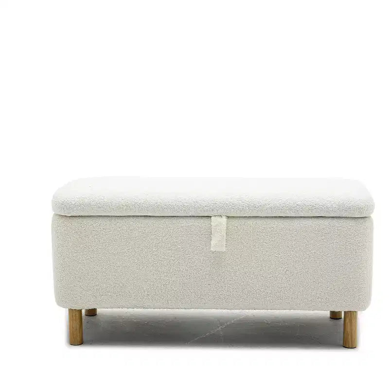 Banc de rangement ottoman avec couvercle à charnière