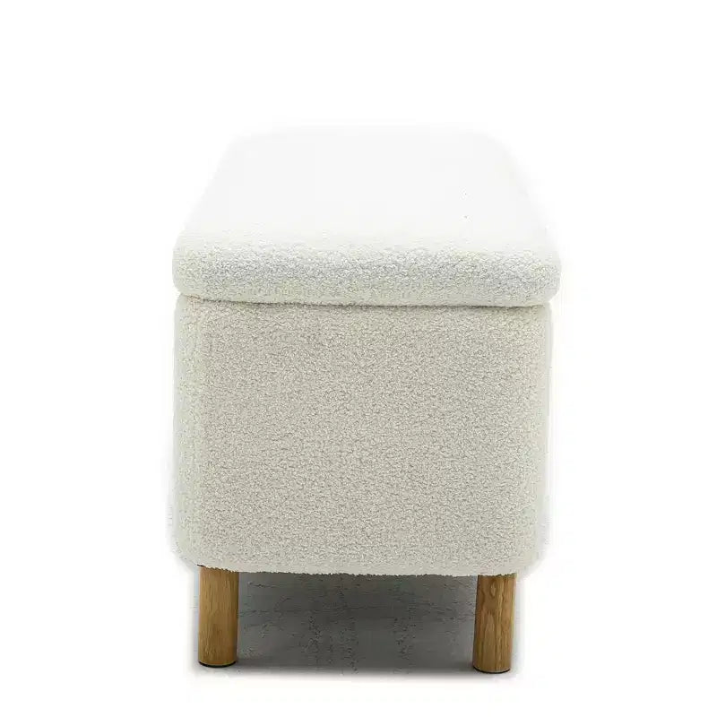 Banc de rangement ottoman avec couvercle à charnière