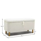 Banc de rangement ottoman avec couvercle à charnière