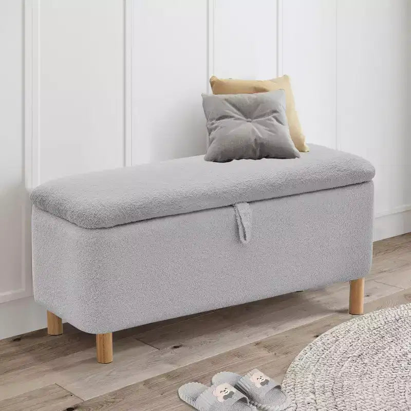 Banc de rangement ottoman avec couvercle à charnière