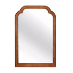 Miroir mural 24 x 36 avec cadre en bois à coins arrondis - Brun jaunâtre
