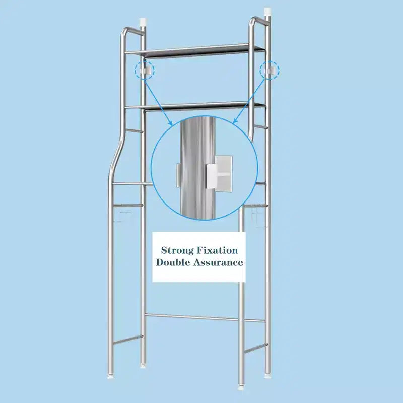 Meuble de rangement au-dessus des toilettes, organisateur de salle de bain en métal avec porte-papier toilette et crochets, sur pied sans perçage, gain de place, blanc