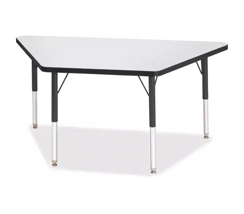 Jonti-Craft Berries Elementary Height Prism Edge Trapezoid Table (24 x 48) in Black
