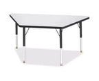 Table d'activités trapézoïdale à hauteur élémentaire (24 x 48 pouces) - Noire