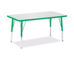 Table d'activités rectangulaire pour enfants - 61 cm x 91 cm - Gris moucheté - Pieds réglables
