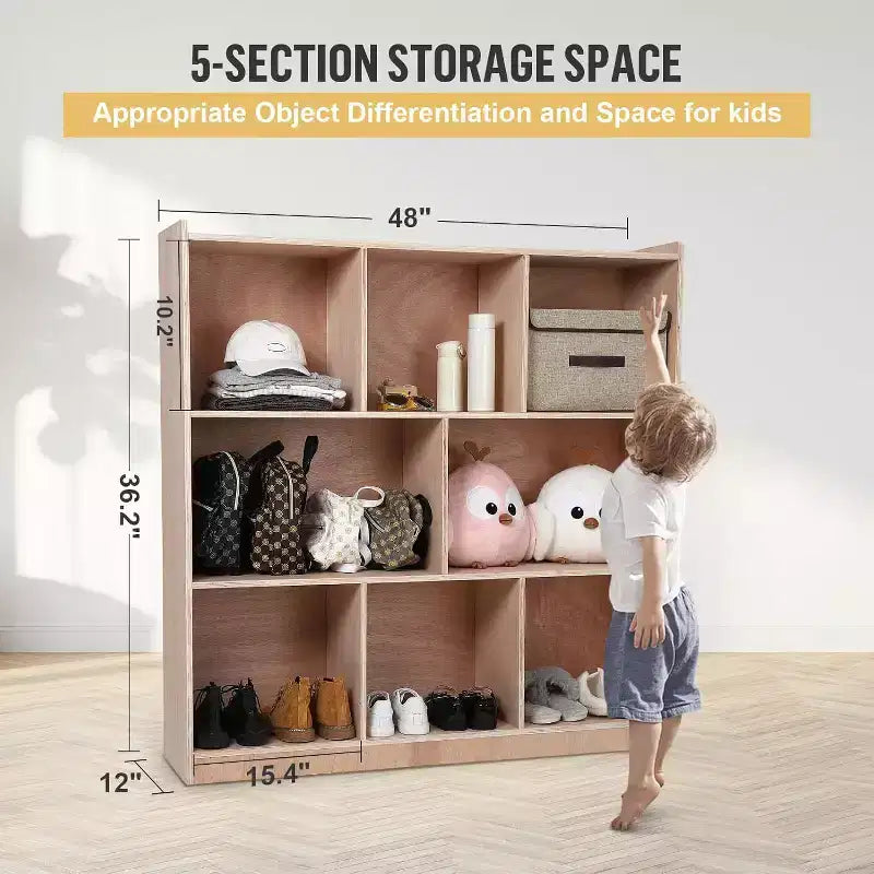 Meuble de rangement mobile à 8 compartiments pour enfants