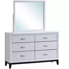 Miroir de commode encadré rectangulaire de 39 po L x 35 po H
