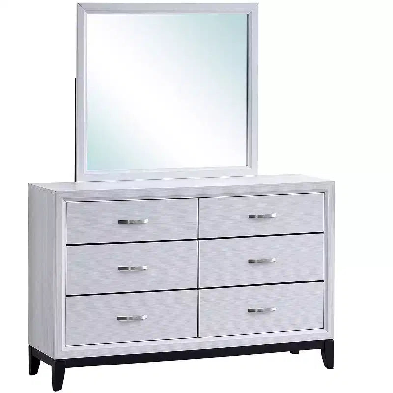 Miroir de commode encadré rectangulaire de 39 po L x 35 po H