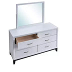 Miroir de commode encadré rectangulaire de 39 po L x 35 po H