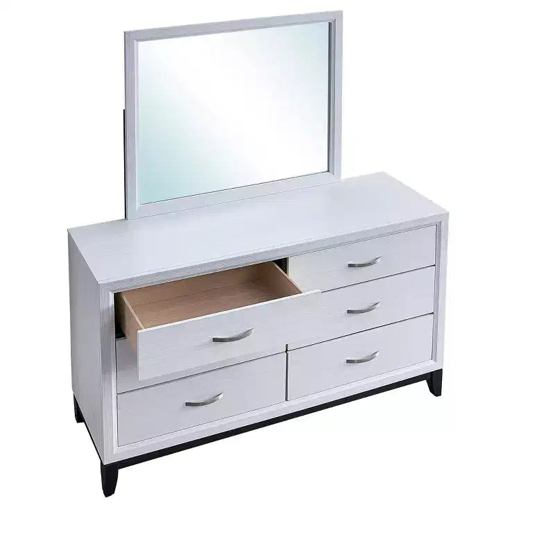 Miroir de commode encadré rectangulaire de 39 po L x 35 po H