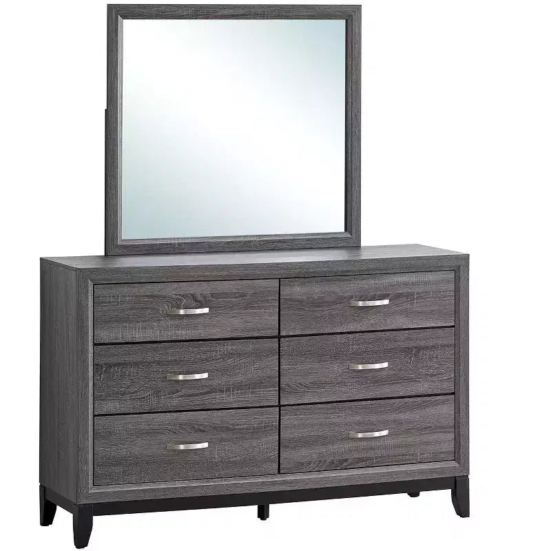 Miroir de commode encadré rectangulaire de 39 po L x 35 po H