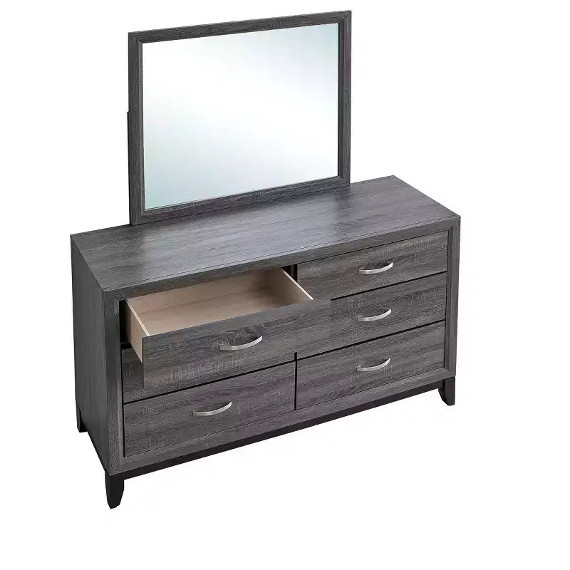 Miroir de commode encadré rectangulaire de 39 po L x 35 po H
