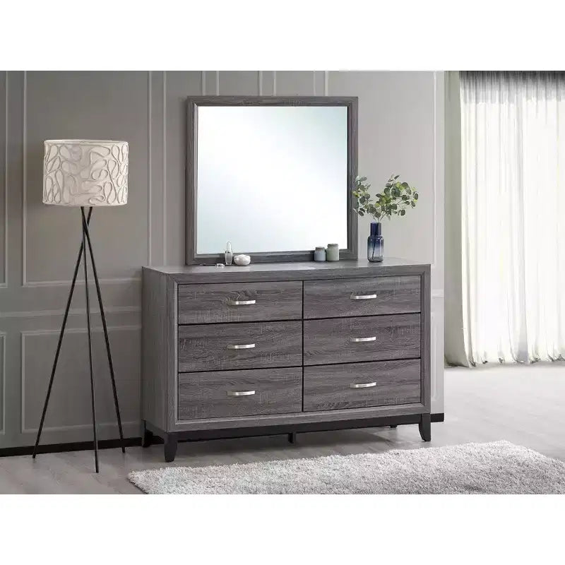 Miroir de commode encadré rectangulaire de 39 po L x 35 po H