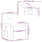 Fauteuil inclinable massant avec 6 points de vibration, réglable, similicuir crème