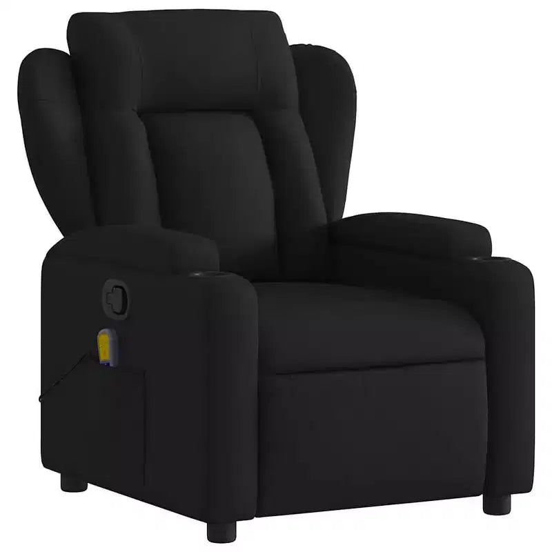 Fauteuil de massage relaxant avec accoudoirs réglables - Tissu noir