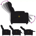 Fauteuil de massage relaxant avec accoudoirs réglables - Tissu noir
