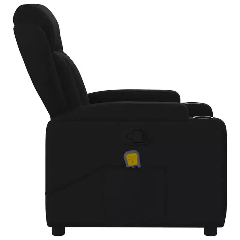 Fauteuil de massage relaxant avec accoudoirs réglables - Tissu noir
