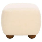 Pouf ottoman rectangulaire Whitley avec pieds en bois