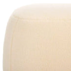 Pouf ottoman rectangulaire Whitley avec pieds en bois