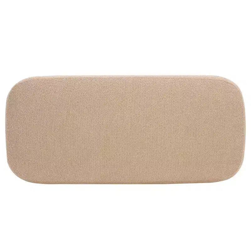 Pouf ottoman rectangulaire Whitley avec pieds en bois