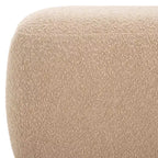 Pouf ottoman rectangulaire Whitley avec pieds en bois