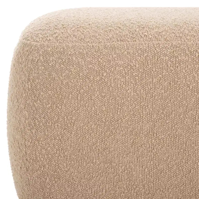 Pouf ottoman rectangulaire Whitley avec pieds en bois