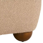 Pouf ottoman rectangulaire Whitley avec pieds en bois