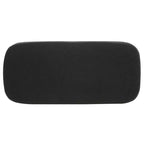 Pouf ottoman rectangulaire Whitley avec pieds en bois