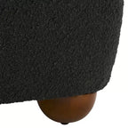 Pouf ottoman rectangulaire Whitley avec pieds en bois