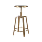 Tabouret de comptoir/bar réglable en fer doré