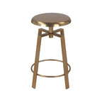 Tabouret de comptoir/bar réglable en fer doré