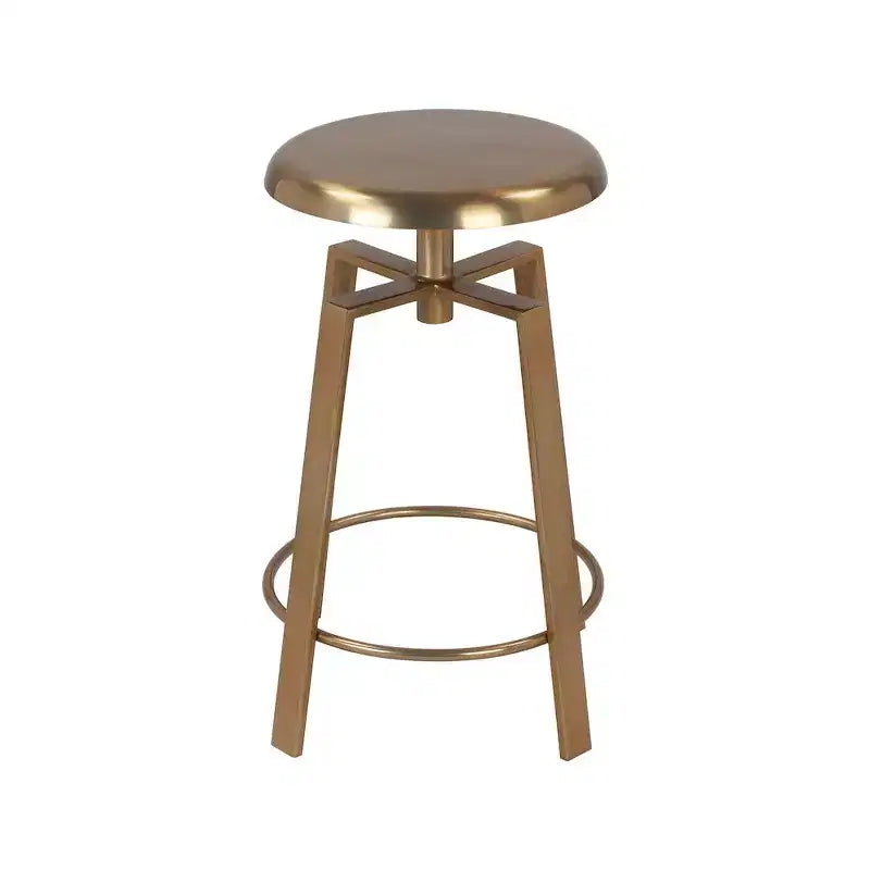 Tabouret de comptoir/bar réglable en fer doré