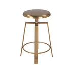 Tabouret de comptoir/bar réglable en fer doré