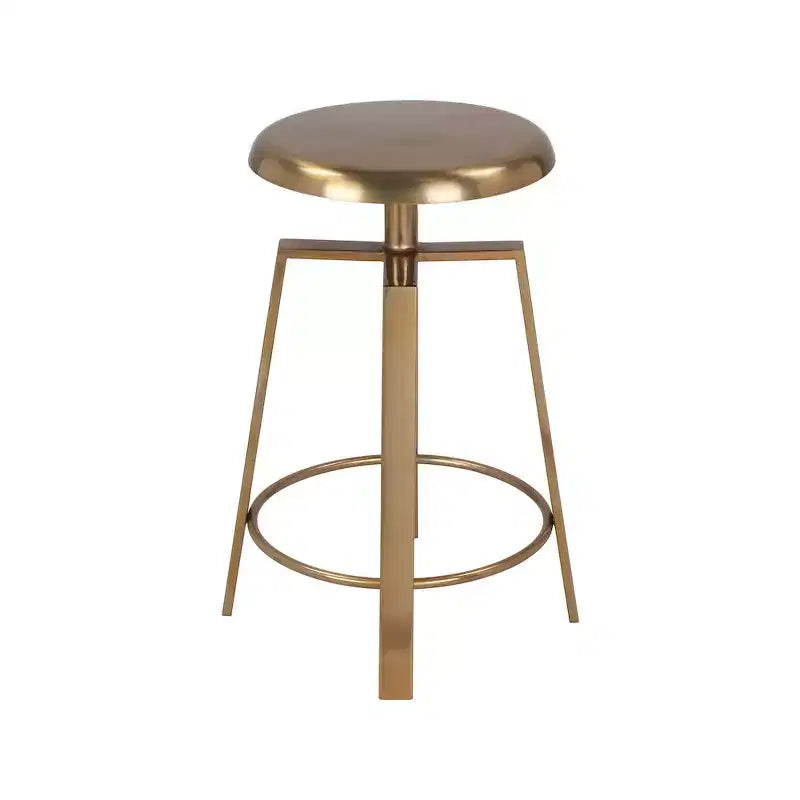Tabouret de comptoir/bar réglable en fer doré