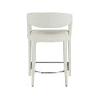 Tabouret de bar crème en similicuir à hauteur de comptoir